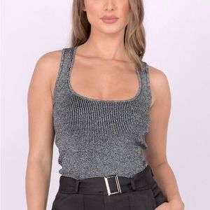 Bebe ribbed knit tank